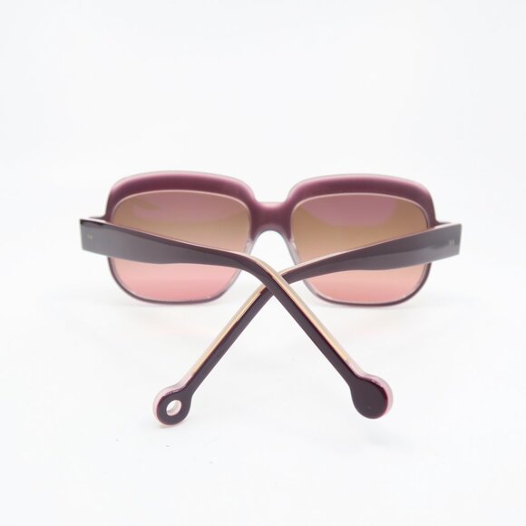 Nathalie Blanc SONIA Burgendy & Brown Lenses, Square, New, Women\'s Sunglasses.